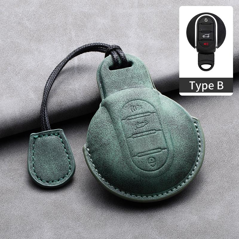 

Car Remote Key Case Cover For Bmw Mini Coopers Countryman One Jcw Clubman F56 F55 F54 F57 F60 Roadster Leather Keychain