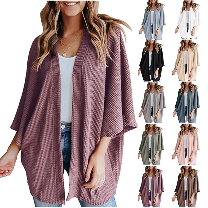 Jarní a podzimní dámský Cardigan Volný Cardigan Plus Size Pletený Top