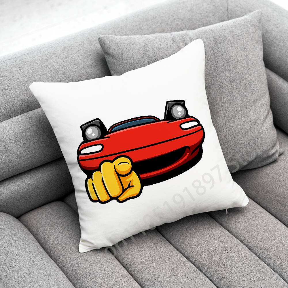 M-Mazda M-MX5 Car Throw Pillow Case For 45x45cm 40x40cm 55x55cm 50x50cm 30x30cm Square Car Pillowcase Shell