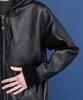 Schott NYC Leather Size Full-Zip Parka, Men's, 2XL, Black, 010, 782-3950080
