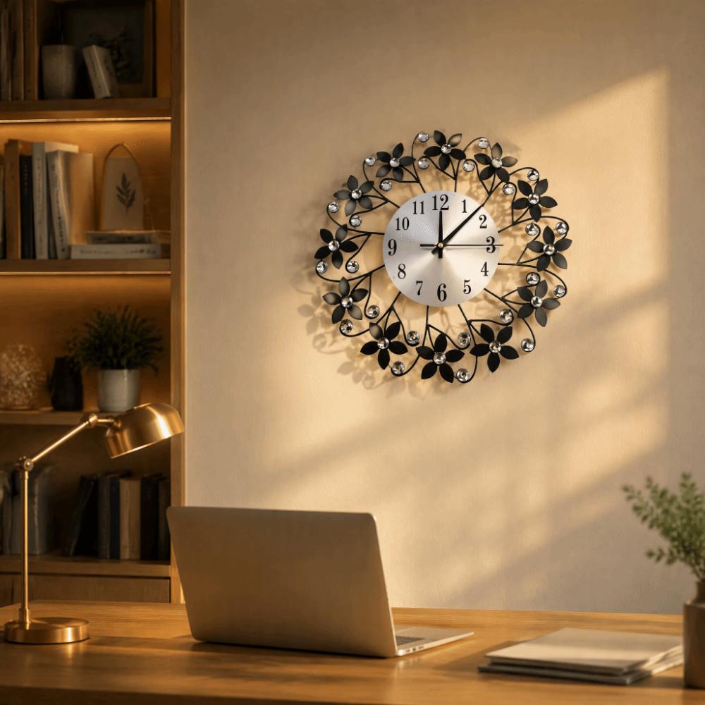 Quarzwerk Stille Wanduhr Metallrahmen Wanduhr Mode Dekorative Uhr Küche