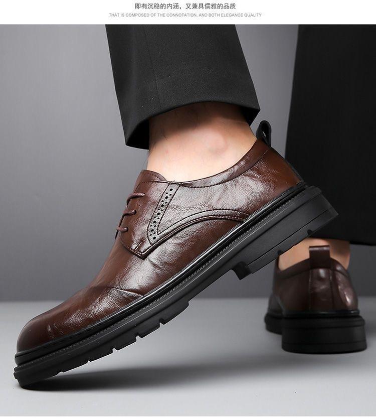 Men's Shoes 2026 Summer New Men's Shoes Spring and Autumn British Style Business Dress Casual Leather Shoes