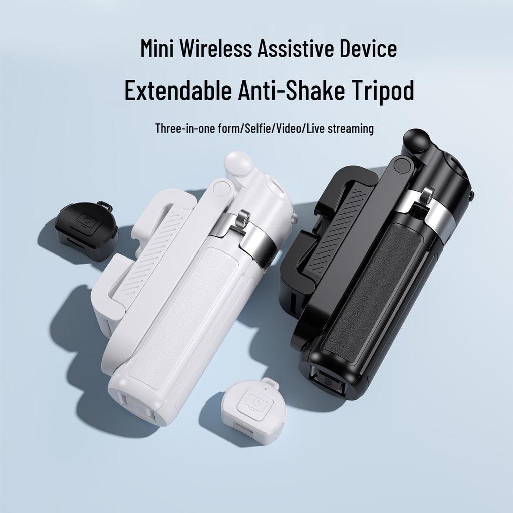 M1 Mini Selfie Stick: Compact, Retractable Stand with Bluetooth Remote & Anti-Shake for Live Streaming & Photography.