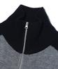 Eonoideu Color Block Jacquard High-Neck Knit Zip-Up Lq5Su516_Melange Grey