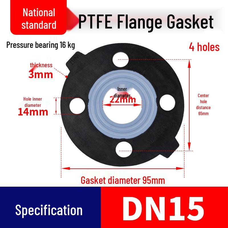 Rongsheng UPVC Flange Gasket with PTFE Rubber Seal for 25mm PVC Water Pipe