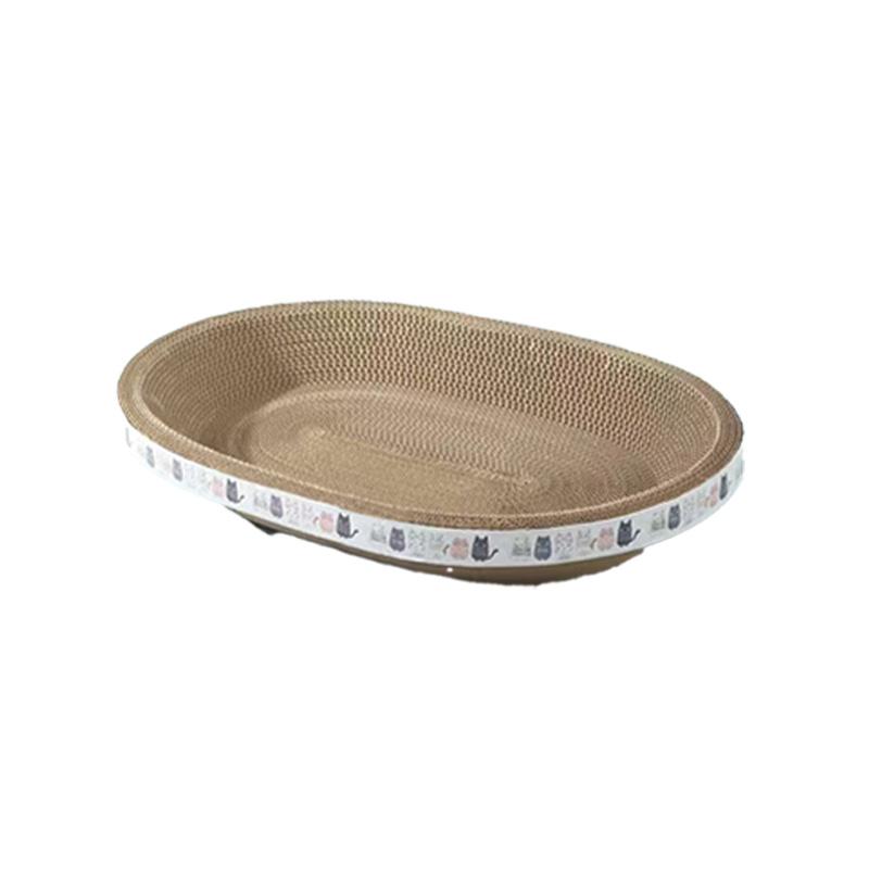 Wellpappe Kratzbaum Kratzmöbel Rund Oval Schleifkrallen Spielzeug für Katzen Verschleißfestes Katzenbett Nest Katzen Zubehör Katzen Baum