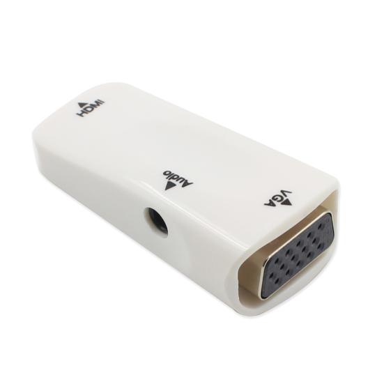 HDMI-compatible Female to VGA Female Adapter with 3.5mm AUX Audio Converter for TV Stick PC