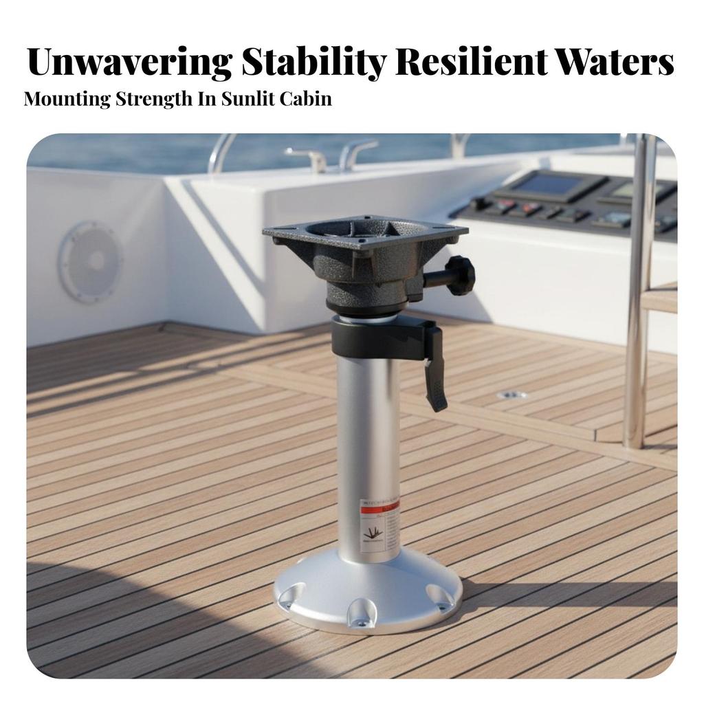 Adjustable Boat Seat Pedestal Aluminum Hardware Wobble-Stable for Yacht Builders