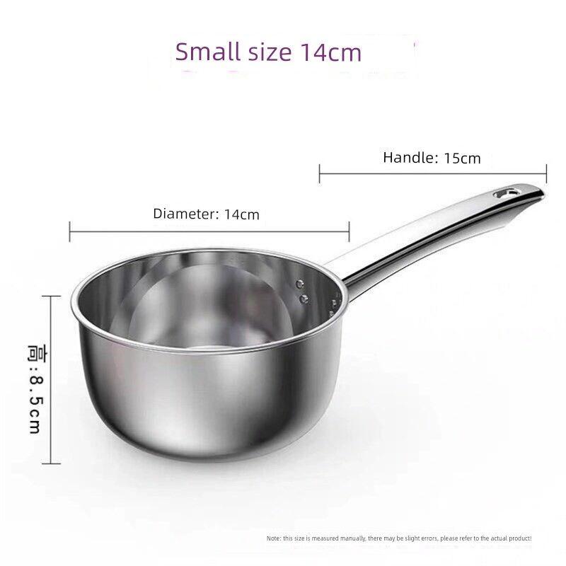 Water Ladle 304 Stainless Steel Spoon Long Handle Water Scoop Large Ladle for Cafeteria Soup Ladle Porridge Spoon Kitchen Water Scoop (Smaller 14cm) Thickened Multi-Purpose Water Spoon