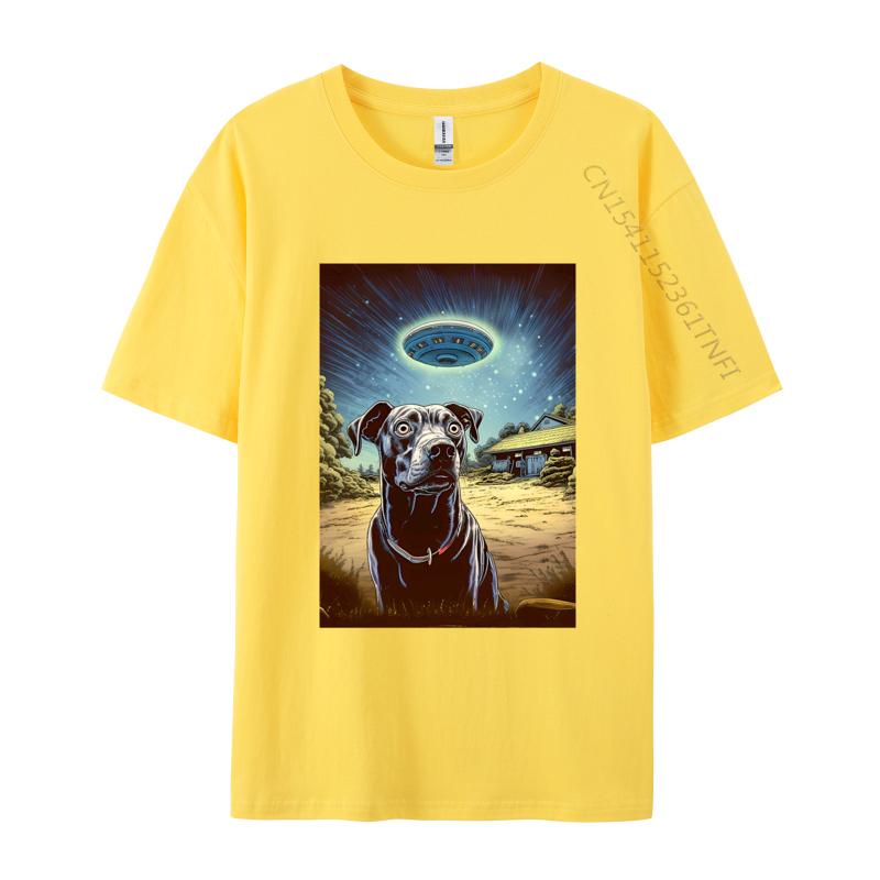 My Dog Thinks Ufos Are Real On A Dark Tshirt Men Clothing Tops Plus Size Pure Cotton ONeck T Shirts