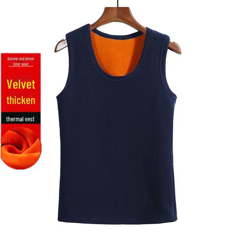 Men's Thickened Velvet-Lined Sleeveless Warm Vest