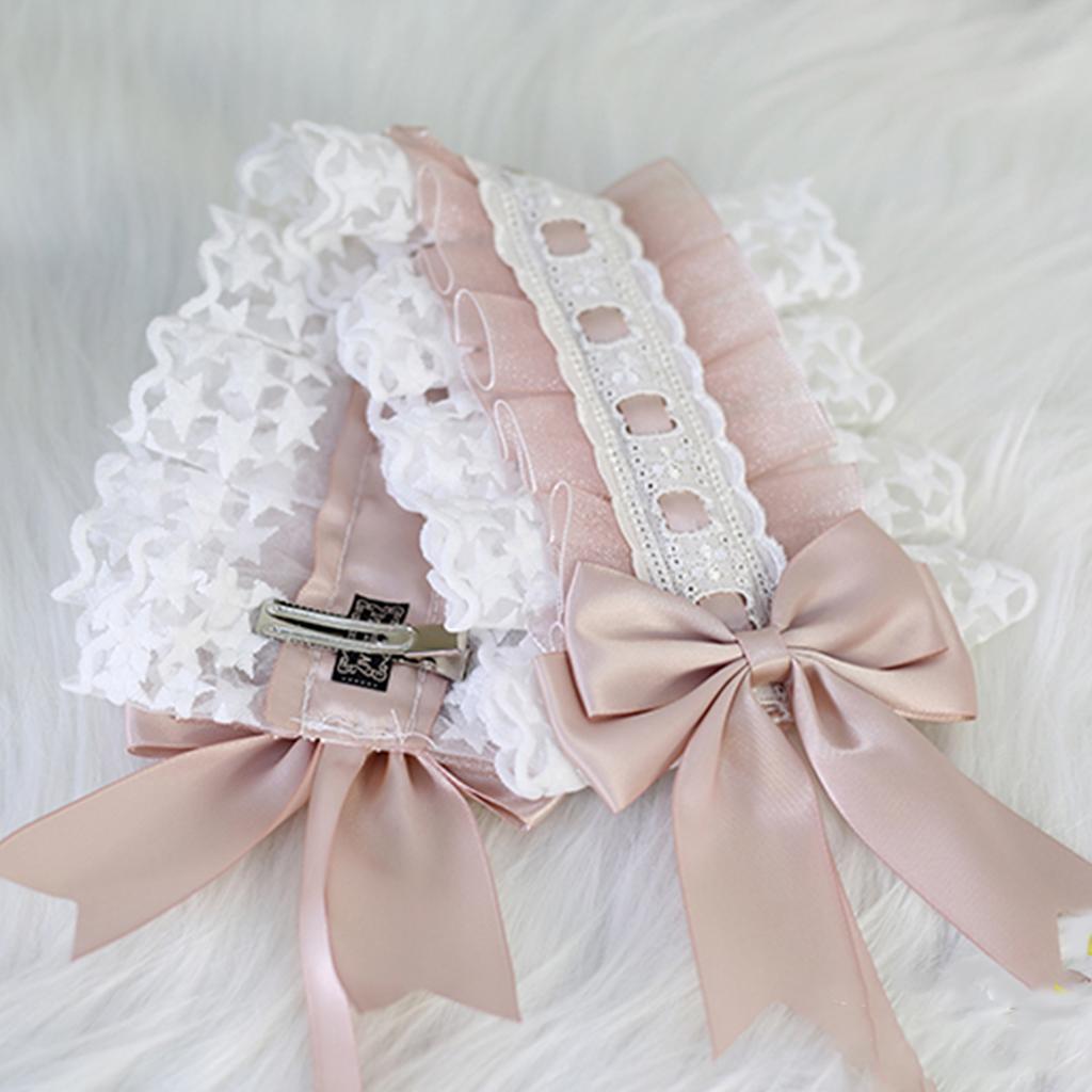 Lolita Maid Cosplay Hair Accessory Headband Japanese Star Lace Ribbon Headdress