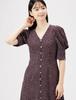 Sustaina Puff Slim Print Dress SWFO224092 DPPL 00 [Sneider] Women's