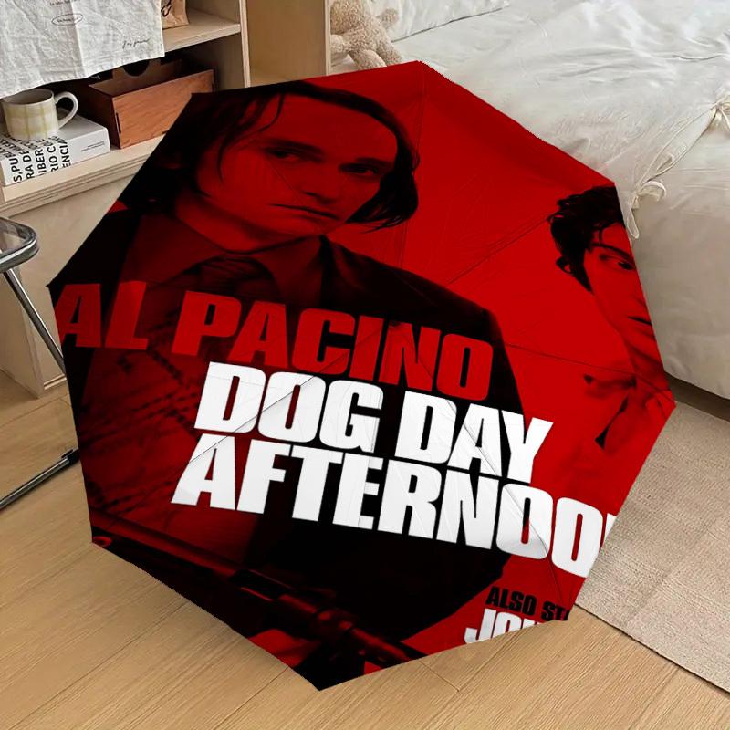 1pc Al Pacino Dog Day Afternoon Automatic Open/Close Umbrella Compact Folding Umbrella with 8-Rib Shaft lightweight esign, for Women/Men1170A