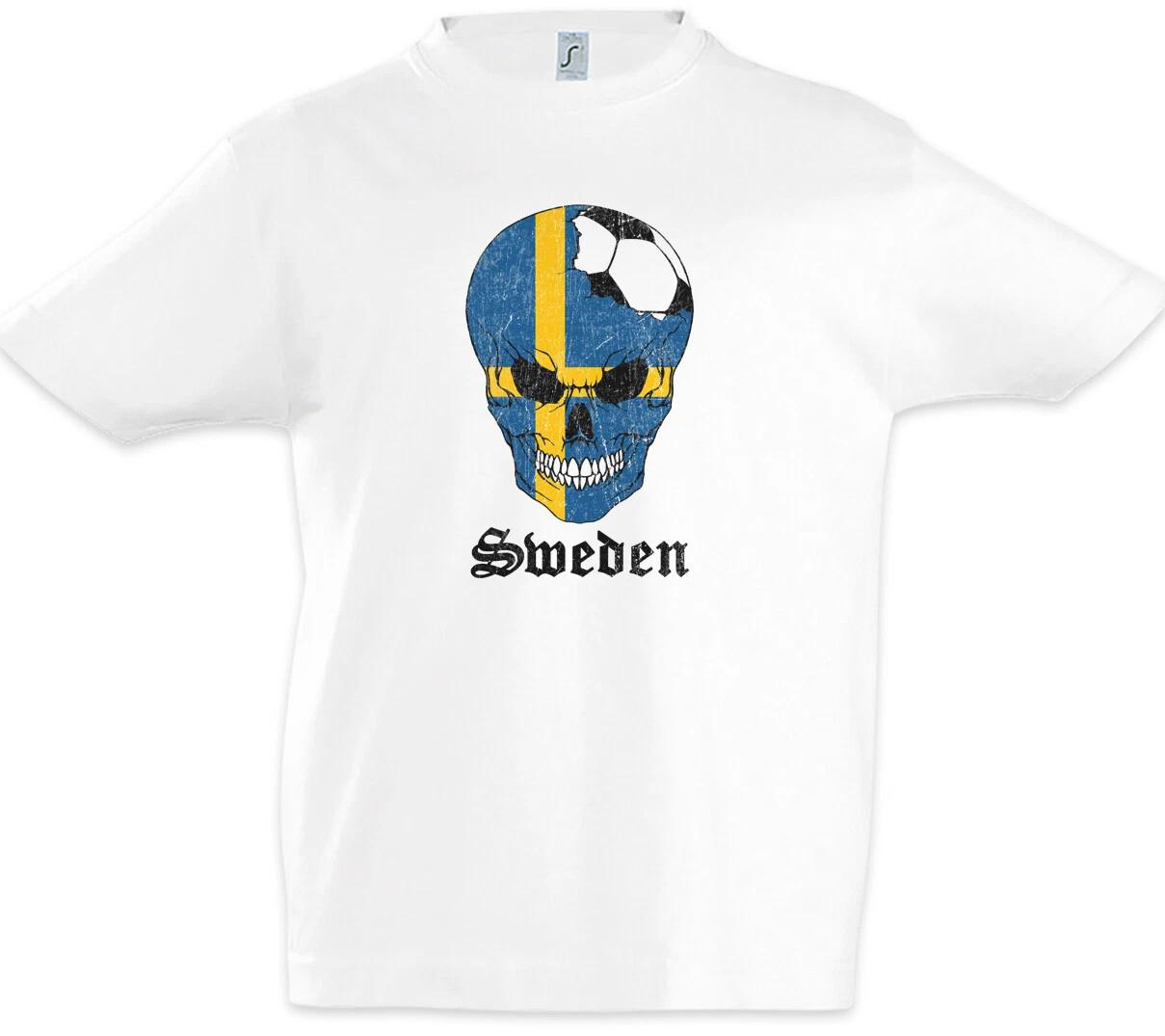 Sweden Football Comet Kids Boys kids boys T-Shirt Swedish Flag Football Sweden 100