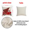 New Red Christmas Pillow Cover Linen Letter Print Pillow Living Room Decoration Sofa Cushion Cover