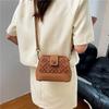 Tung Industri Broderi Skalväska Dam Ny Premium Texturerad Broderitråd Enfärgad Axelväska Crossbody