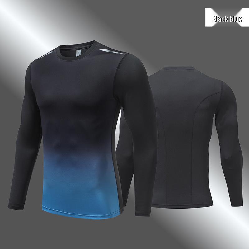 2024 Spring/Autumn Men s Long Sleeve Quick Dry Compression Sports T-Shirt S