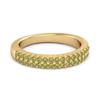 Peridot Eternity Band Ring - Sterlingsilber Gold Vermeil