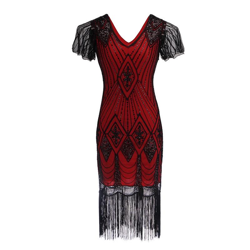 Vintage 1920s Sequin Evening Dress - High-end European & American Design