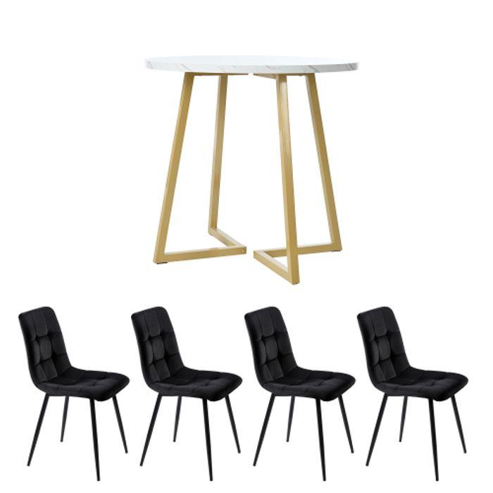 Ensemble de table de salle à manger (5 pièces), ensemble de table de salle à manger avec 4 chaises