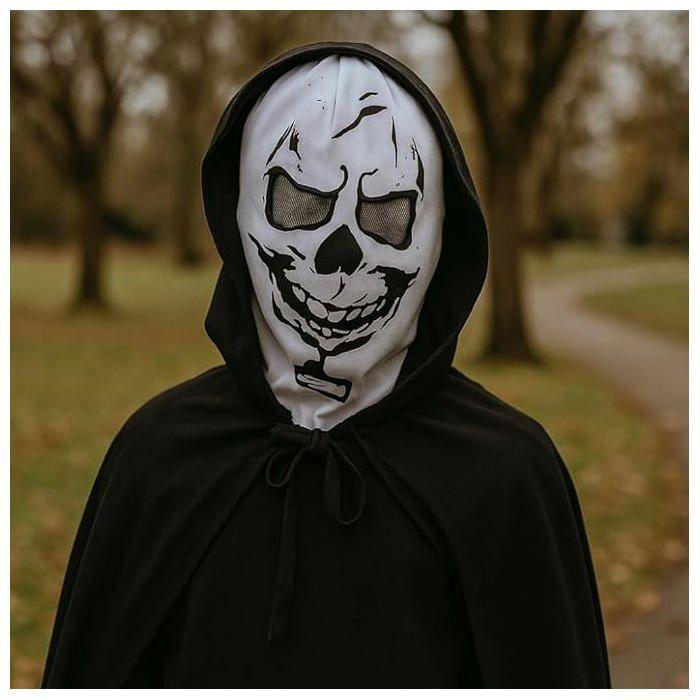 Cagoule - SIROCO - Cagoule Fantôme Halloween - 40 cm - Polyester extensible - Accessoire réutilisable
