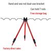 Telescopic Aluminum Surf Rod Holder Tripod for Ground Casting and Raft Fishing