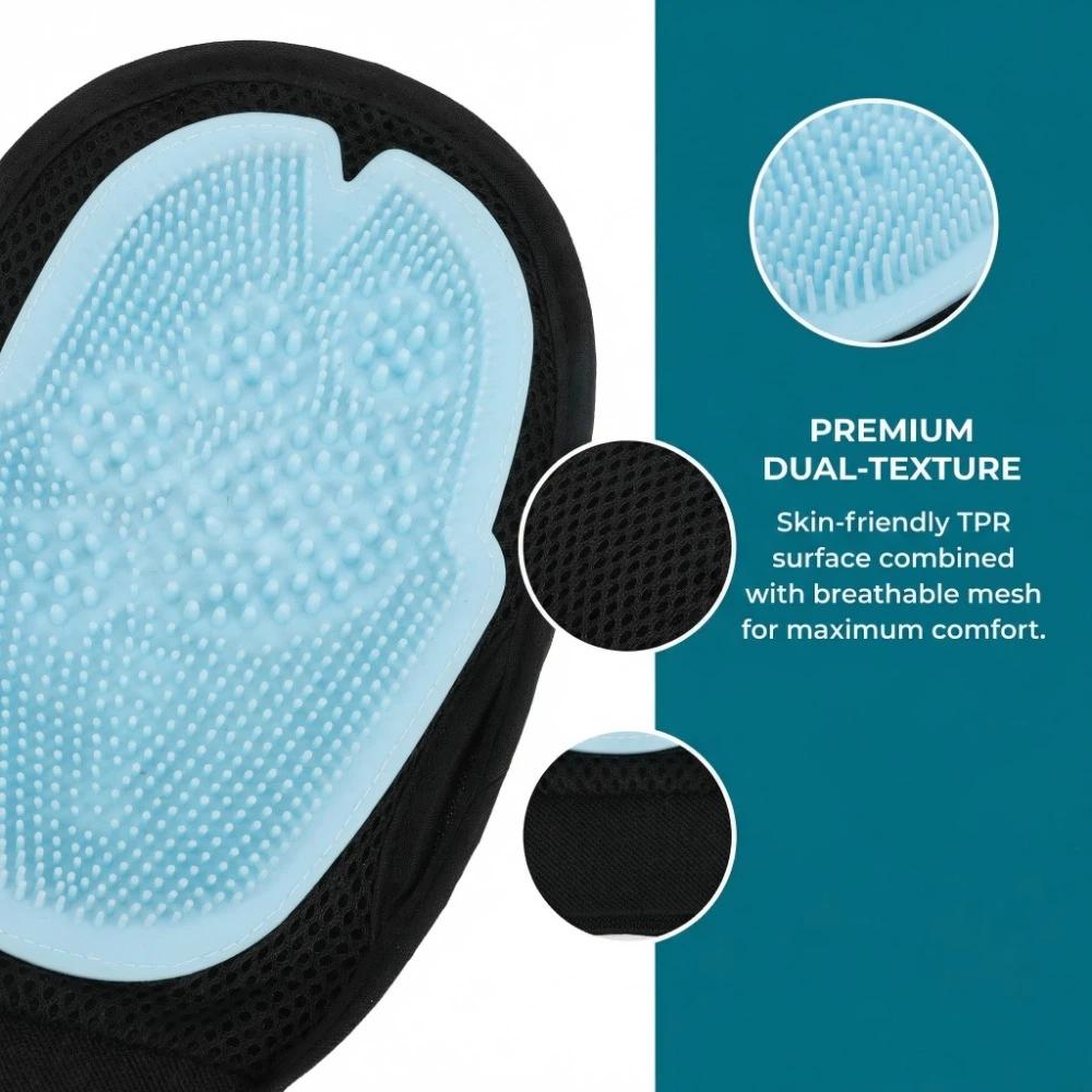 Pet Comb Cat Deshedding Comb Double Sided Pet Bath Brush Dog Cat Bath Massage Gloves  Bathing