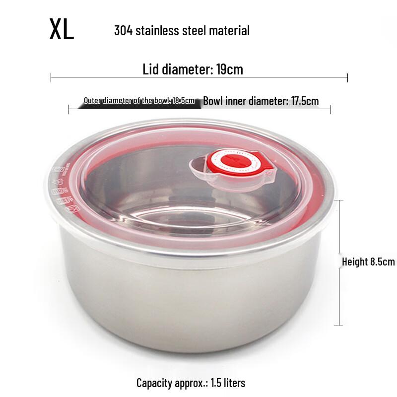 Leinuo 304 Stainless Steel Multi-Purpose Food Storage Bowl