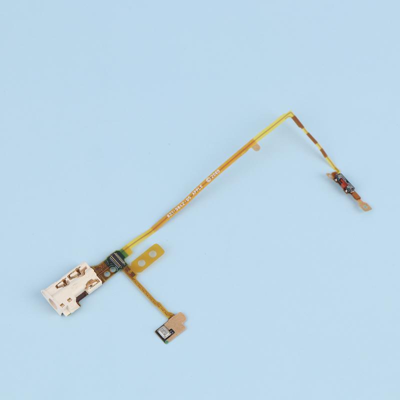 1 Pz Cavo Audio IPod Nano 5 5a Generazione Nero Bianco Jack Audio Cuffie Interruttore Hold Modulo Microfono Cavo Flessibile Parte di Ricambio