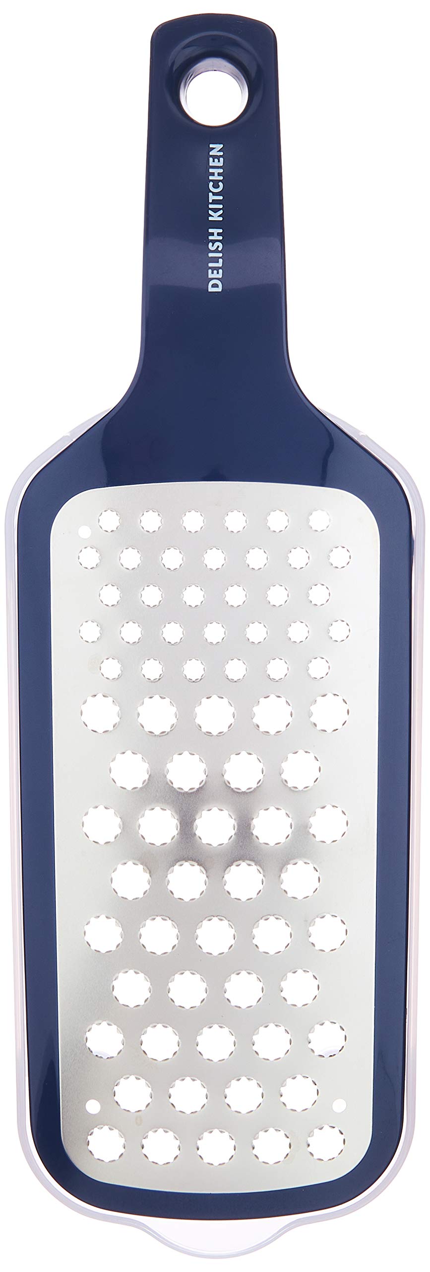 Delish Kitchen Pearl Metal Radish Grater with Easy-to-use Container, Navy, CC-1380