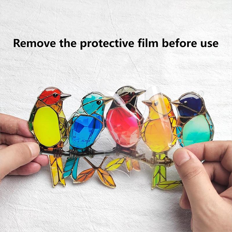 Милый цветной подвеска-птичка Акриловый автомобильный подвеска Садовое украшение Садовые подвески Цветной подвеска-птичка