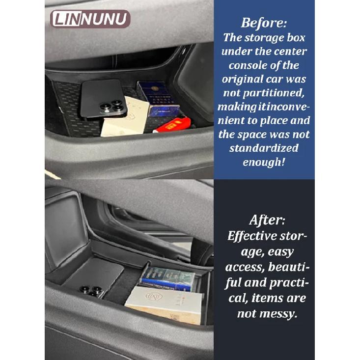 Linnunu Fit for Jaecoo J8 Car Interior Accessories 2025 Car Central Control Lower Storage Box Cover Tpe Material Chery Tiggo 9