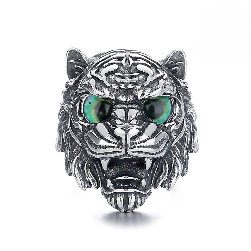 Tiger Head Ring Trendy Man Retro Domineering Hand Jewelry Jewelry