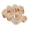 Wood Serving Boats Natural wood Take Out Trays plate bowl tableware 60x50mm