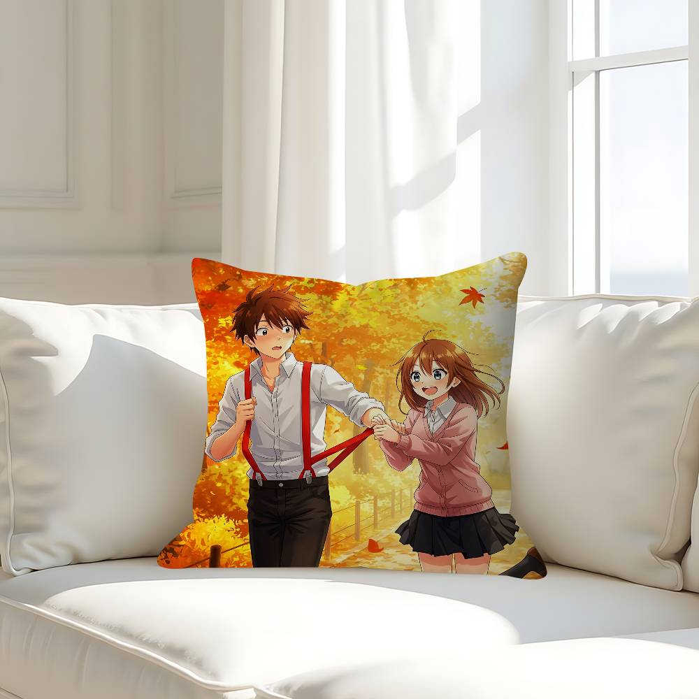 Аниме H-Horimiya Наволочка Съемная Моющаяся Наволочка для Подушки – Всесезонный Мягкий Лен 16x16Inch