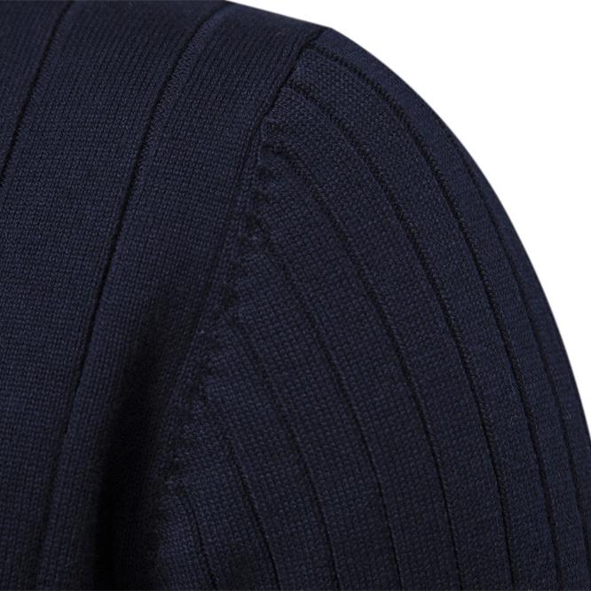 Autumn and Winter Collar Men's Sweater Half Zipper Solid Color Sweater Fashion Solid Color Long Sleeve Top