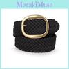 Unisex Casual Woven Belt With Needle Closure And Mesh Element For Office And Leisure Use