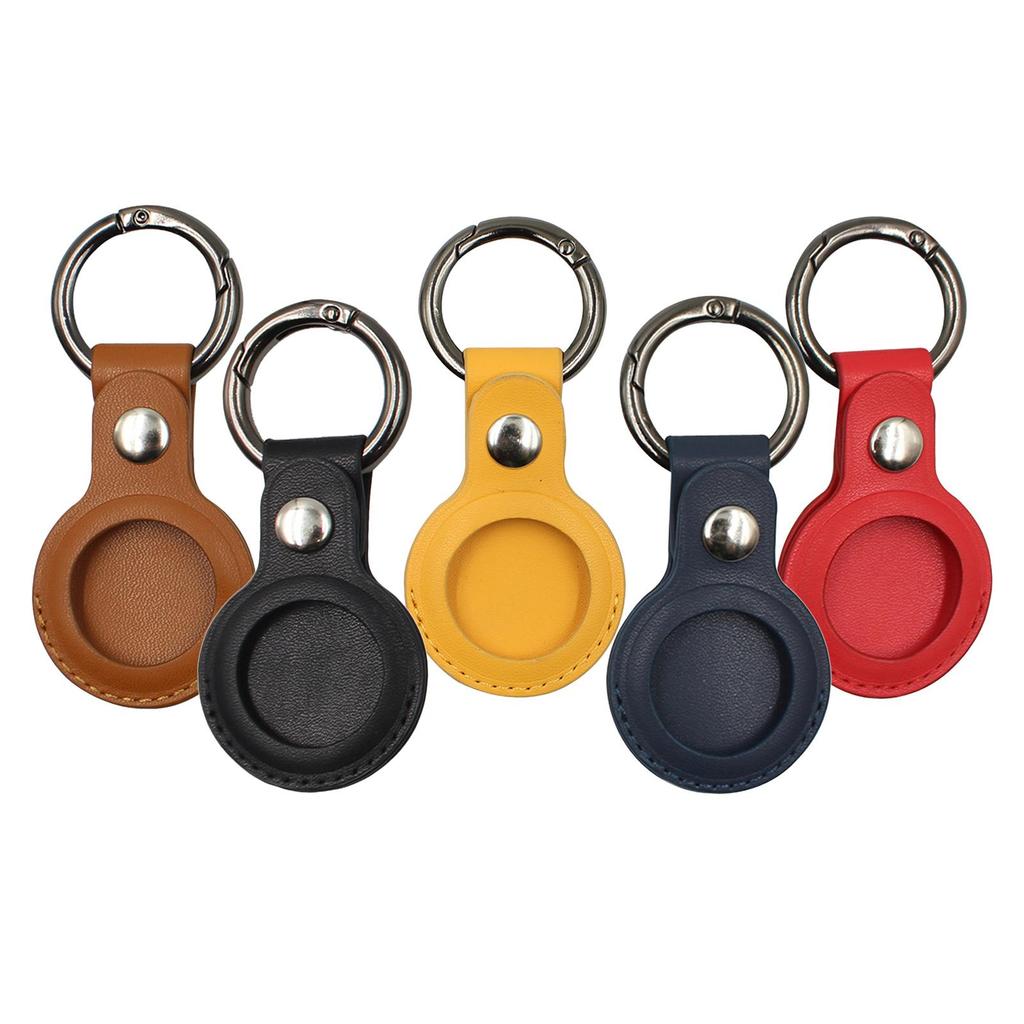 New PU Leather Protective Sleeve for Apple for Airtag Locator Tracker Anti-lost Keychain Protective Sleeve, wear-resistant