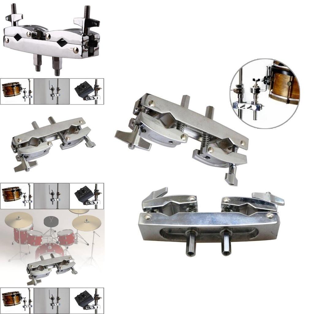 Heavy Duty Drum Set Clamp Reliable Dual Drum Holder Jazz Drum Mounting Clip