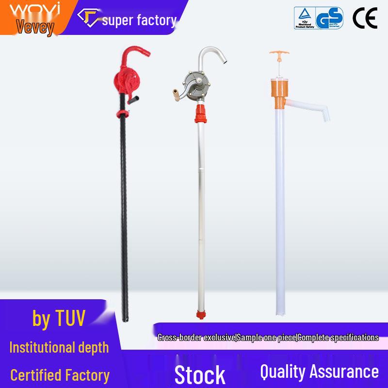 Manual Hand-Crank Pump with Oil and Water Suction Hose - Plastic Sucker/Pump