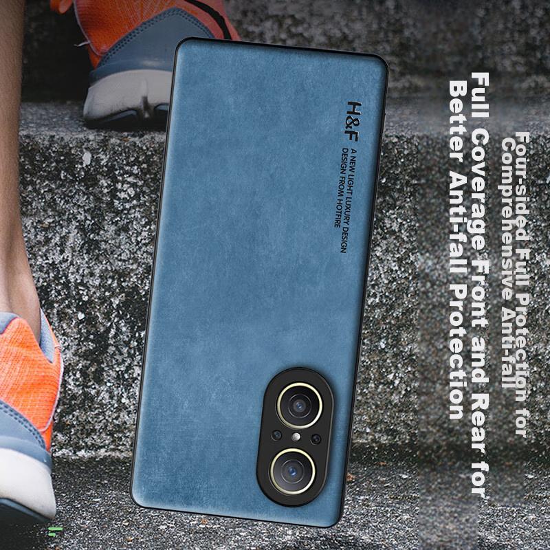 HotFire Phone Case for Huawei Nova 10 Youth Edition And Nova 9 SE, Upgraded Skin-Like Matte Lens Full Protection Silicone Case - Coral Blue