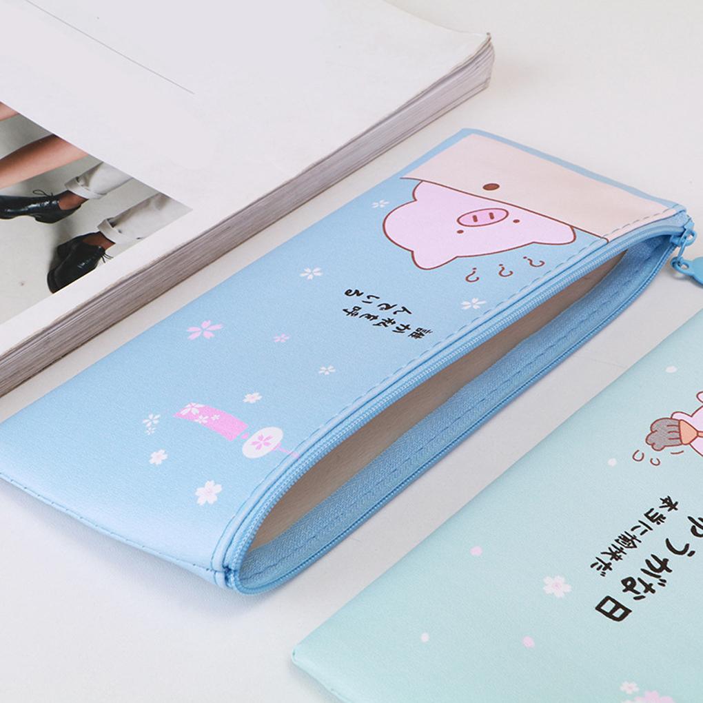 Cartoon Potloodtas Etui Pouch Houder Ritssluiting Student Opbergtassen Schrijfwaren Organizer Schoolkantoorartikelen