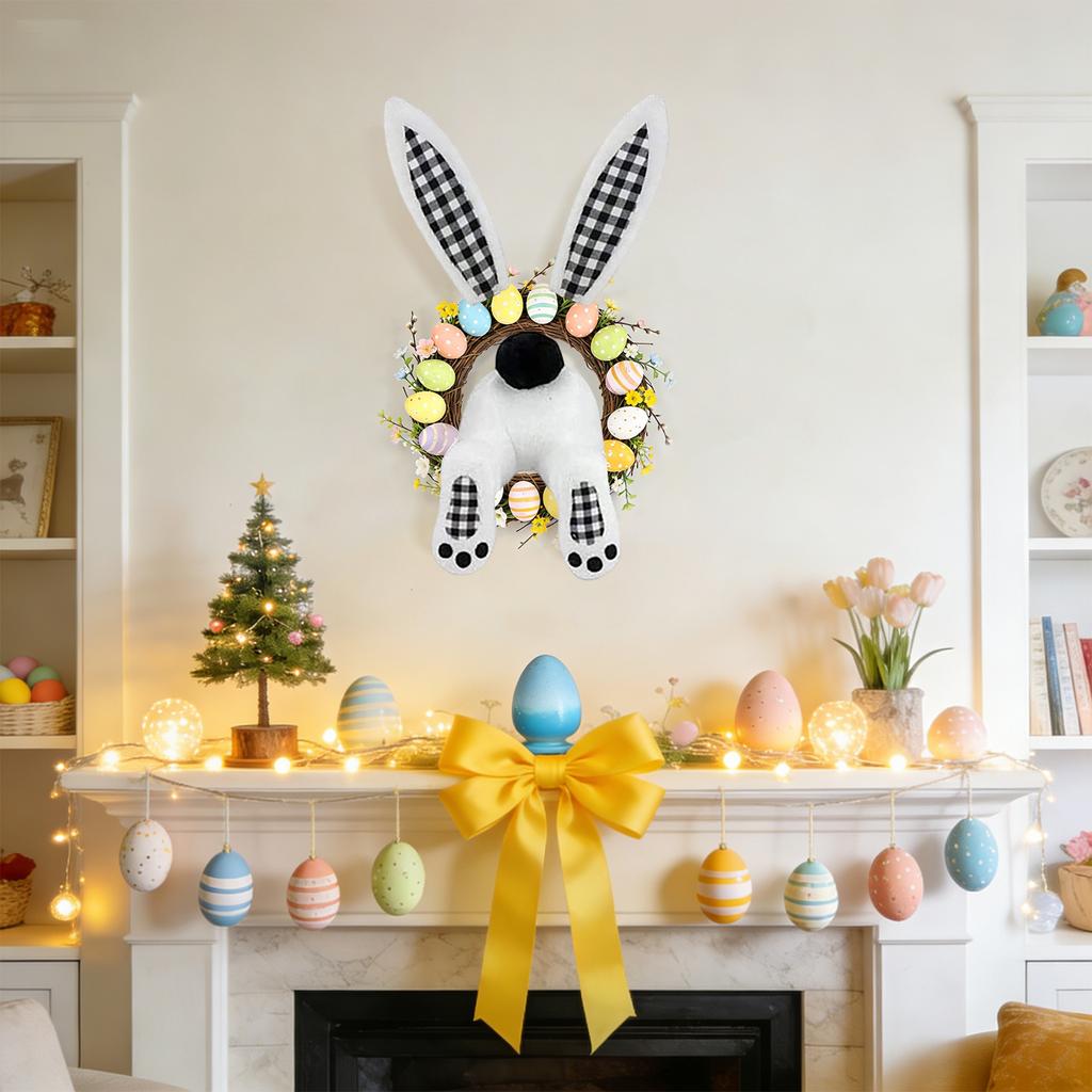 Easter Bunny Butt For Wreath,Easter Bunny Wreath Decorations,Easter Bunny Butt Wreath Kit,Easter Wreath Attachment Spring Home Door Wall Hanging Decor