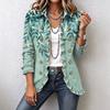 Women's Floral Print Cardigan, Long Sleeve Ruffle Open Front Top, Casual Outerwear for Spring and Fall