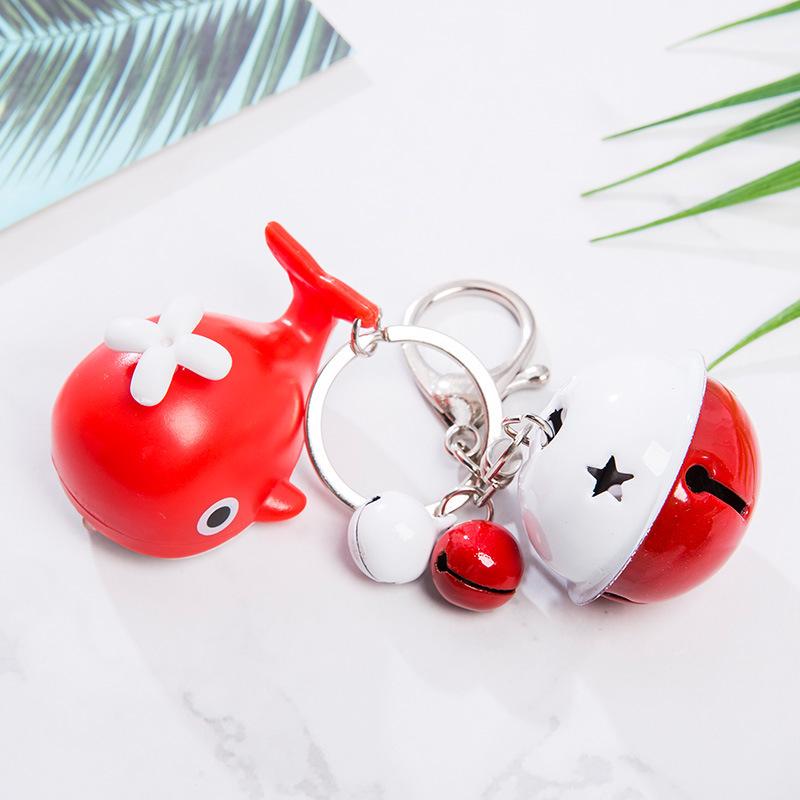 Whale LED Sound Keychain Mini Flashlight & Bag Pendant
