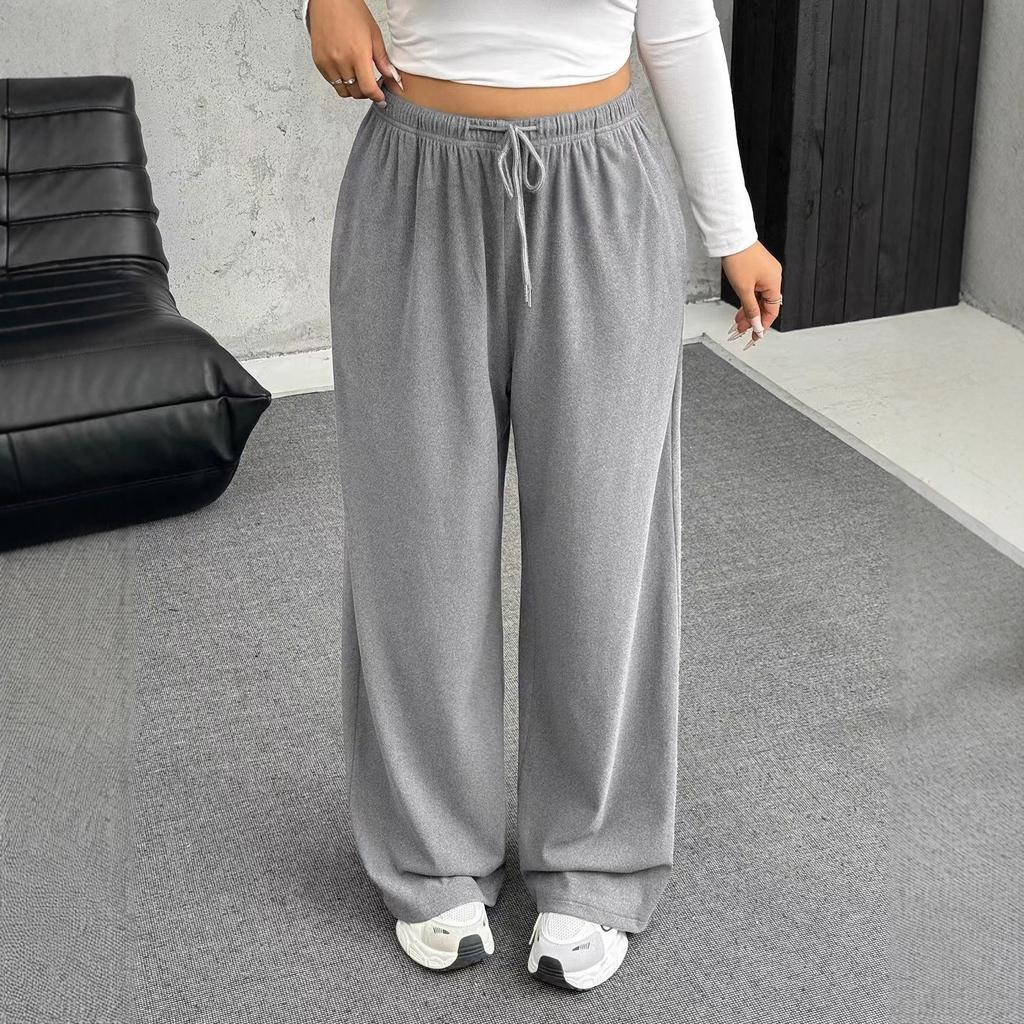 Autumn New Style Women's Drawstring Waisted Straight-leg Casual Loose Pants
