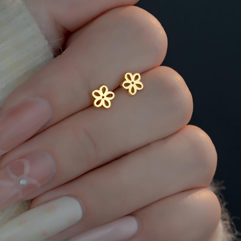 New Minimalism Earring 925 Silver Needle Allergic Protection Mini Small Heart Stud Earrings for Women Girls Jewellery