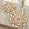 Non-Slip Round Placemats Decorative Dinner Table Mat Dual-Sided Waterproof Insulated Placemat Printed Western Food Mat