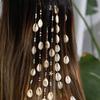 SHIXIN Strandmuschel Seestern Jakobsmuschel Langer Anhänger Haarnadel Haarkränze für Damen DIY Haaraccessoire Langer Quasten Zopf Haarschmuck